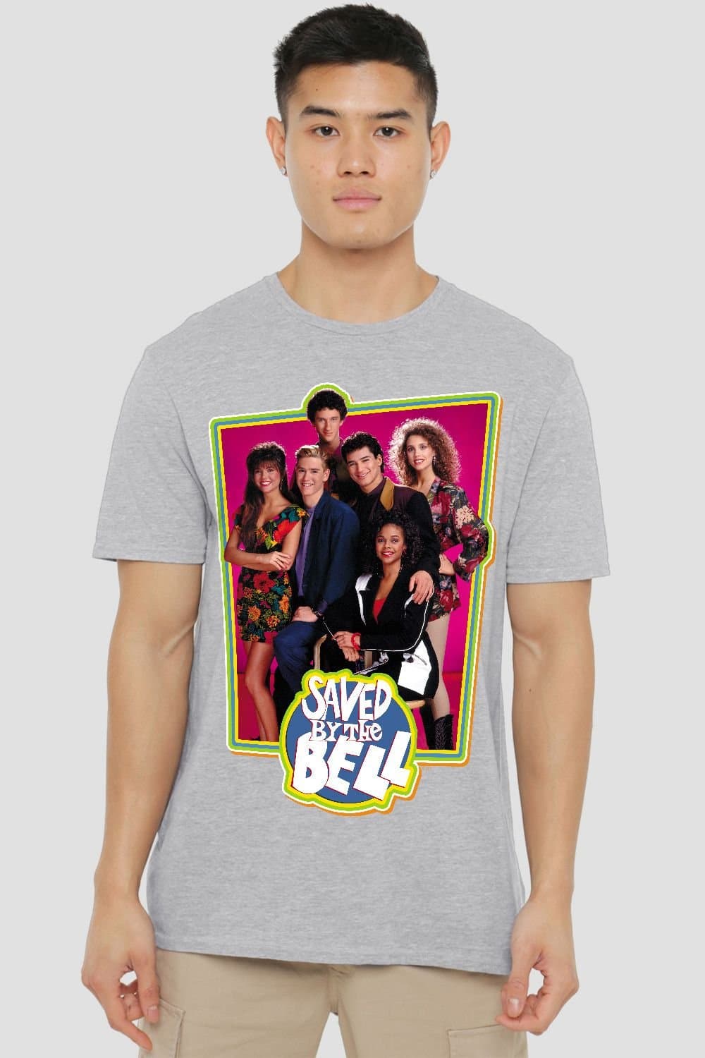 NBCU NBCU Men's Saved By The Bell The Crew T-Shirt, Grey
