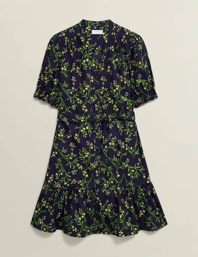 Hobbs London Hobbs London Women's Christina Floral Mini Dress in Dark Navy - 2