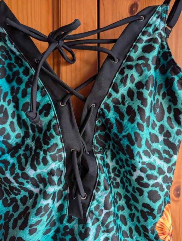 ASOS ASOS Leopard & Baroque Lace Up Swimsuit | Size 10 | Never Worn