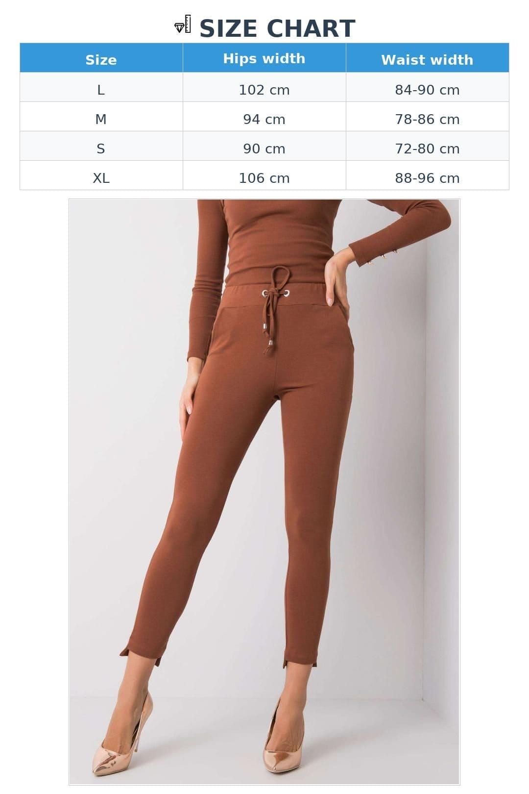 Love Lace Love Lace Women's Sweatpants Tapered Waist Tie Pockets in Brown - 4