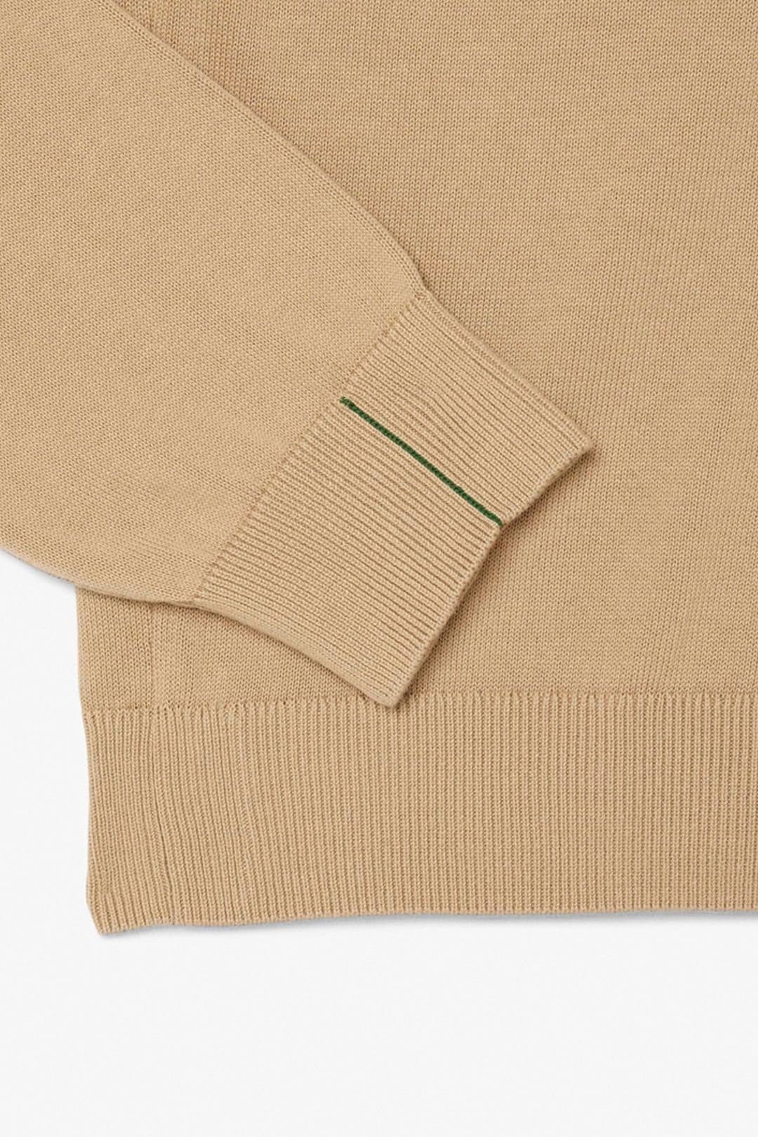 Lacoste Lacoste Men's Crew Neck Knit Jumper Cookie in Tan - 4
