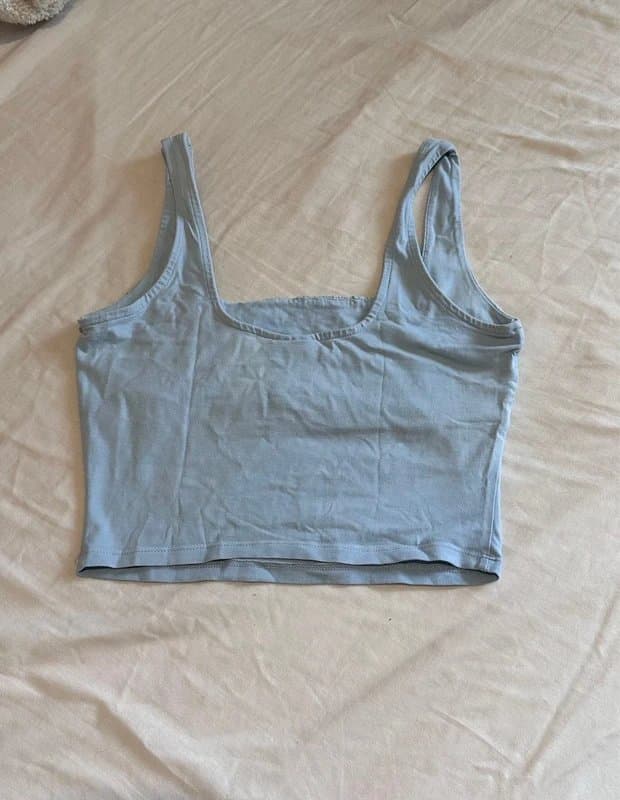 ASOS ASOS Baby Blue corset style crop top