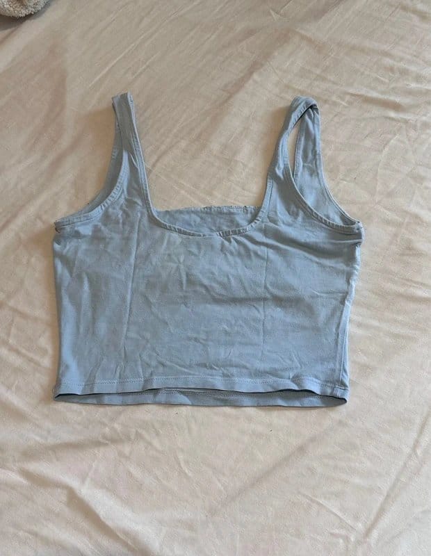 ASOS Light Blue Corset Style Crop Top