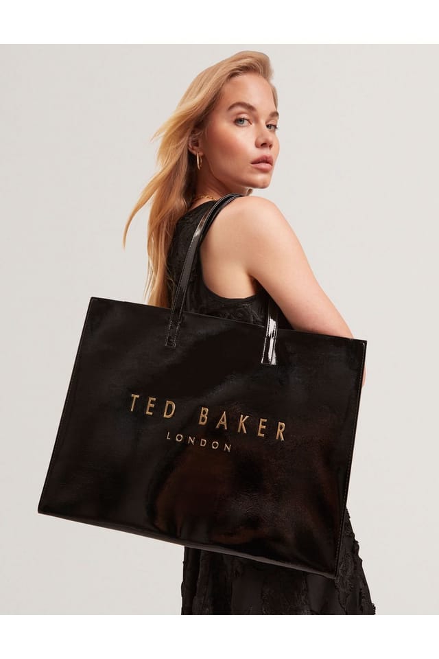 Ted Baker Ted Baker Women's CRINKON Crinkle Large Icon Bag Black - 3