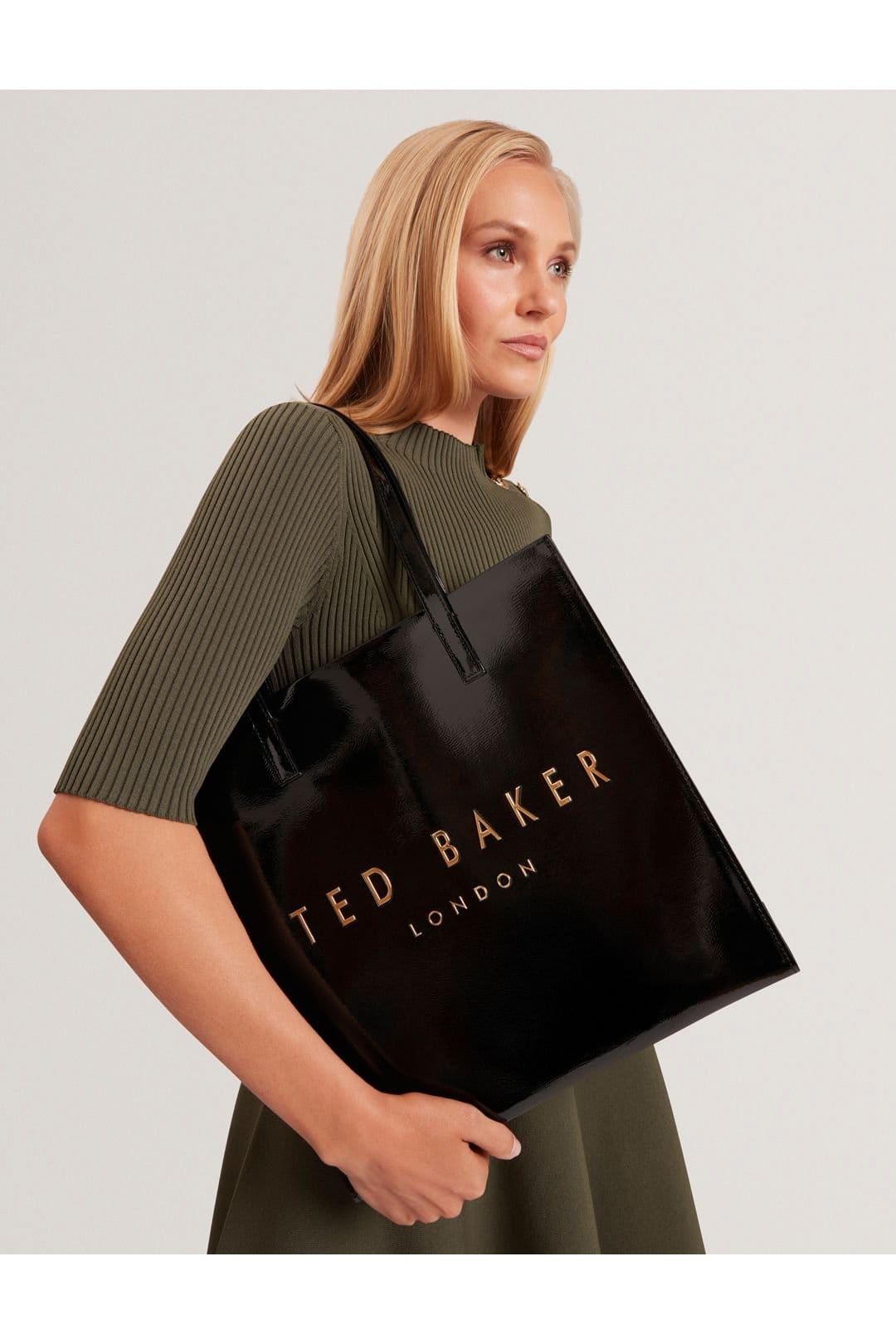 Ted Baker Ted Baker Women's CRINKON Crinkle Large Icon Bag Black - 4