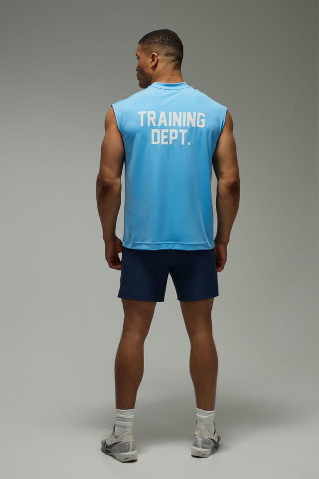 Training Dept. Training Dept. Men's Training Dept Oversized Performance Tank in Blue - 2
