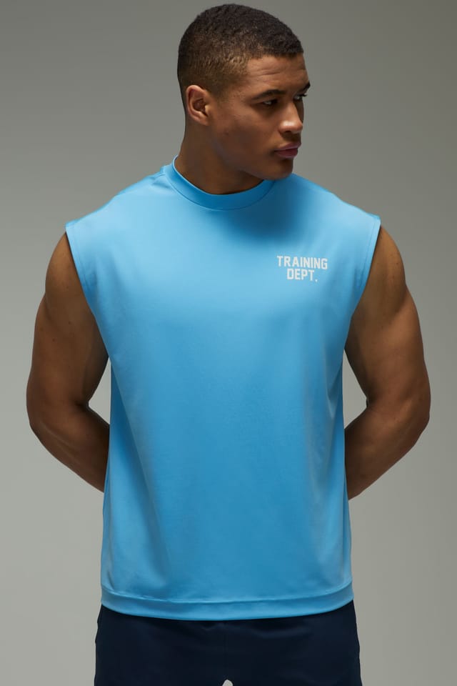 Training Dept. Training Dept. Men's Training Dept Oversized Performance Tank in Blue - 3