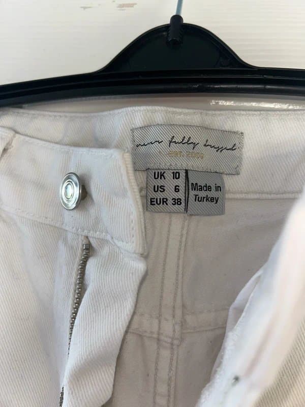 Never Fully Dressed Straight leg white jeans