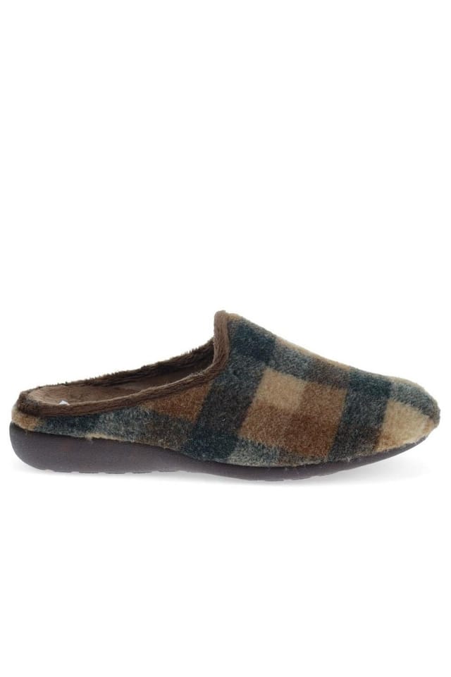 Pavers Pavers Men's Warm-Lined Mule Slippers in Brown - 2