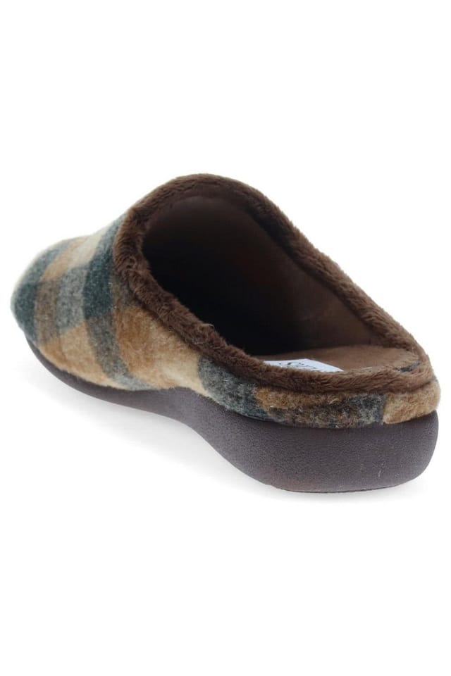 Pavers Pavers Men's Warm-Lined Mule Slippers in Brown - 3