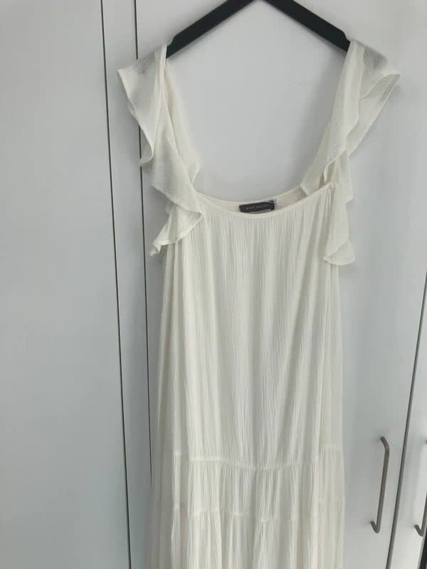Mint Velvet Mint Velvet White Summer Dress Medium Fully Lined