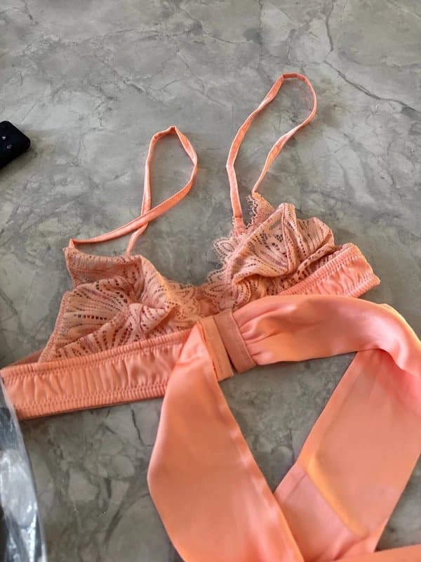 ASOS Luxe lace asos reiangle bra