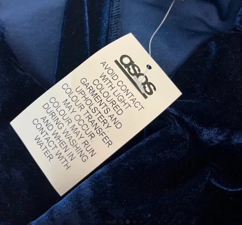 ASOS ASOS navy velvet dress