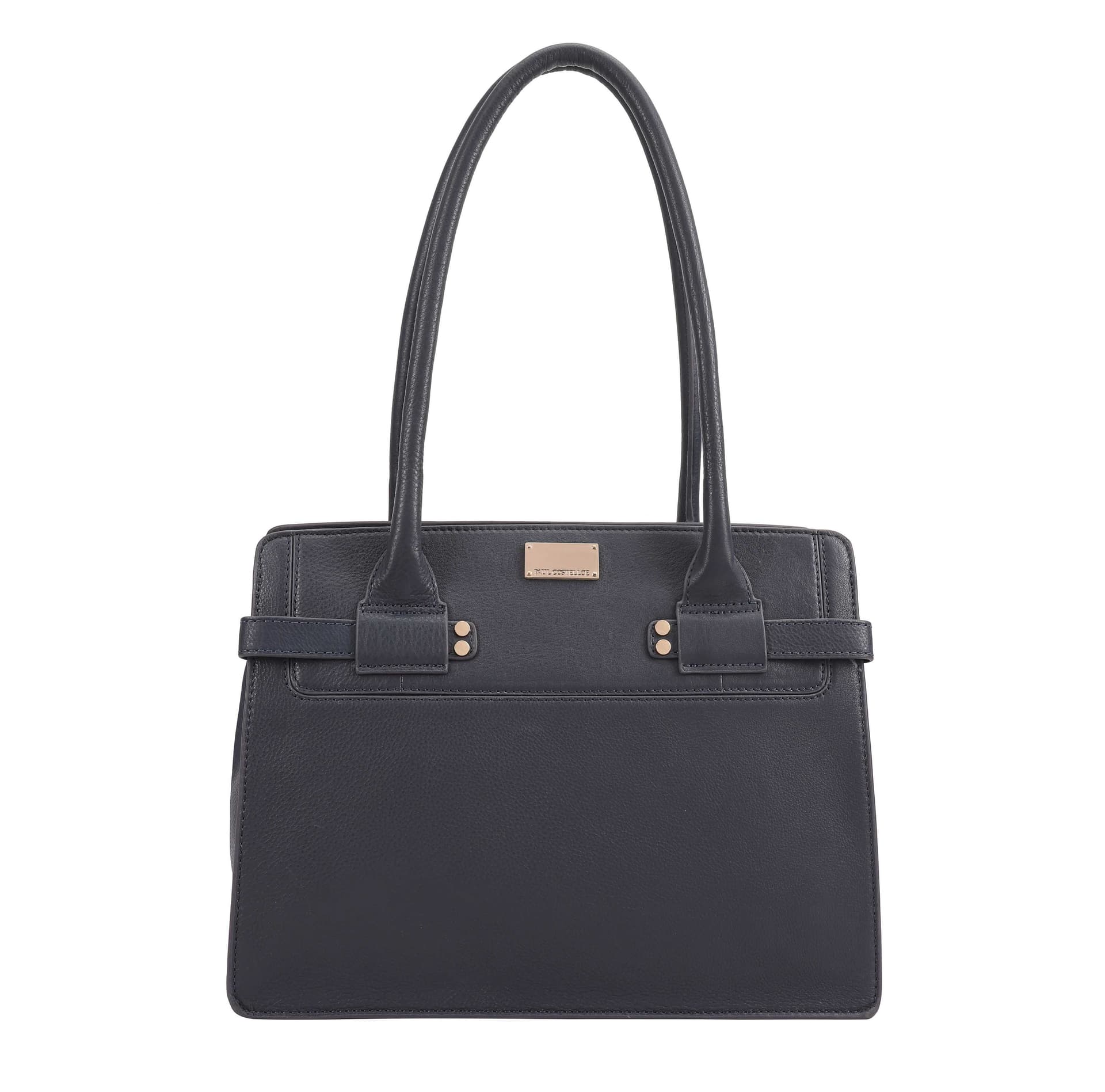 Paul Costelloe Paul Costelloe Women's Tirso Leather Shoulder Bag in Navy