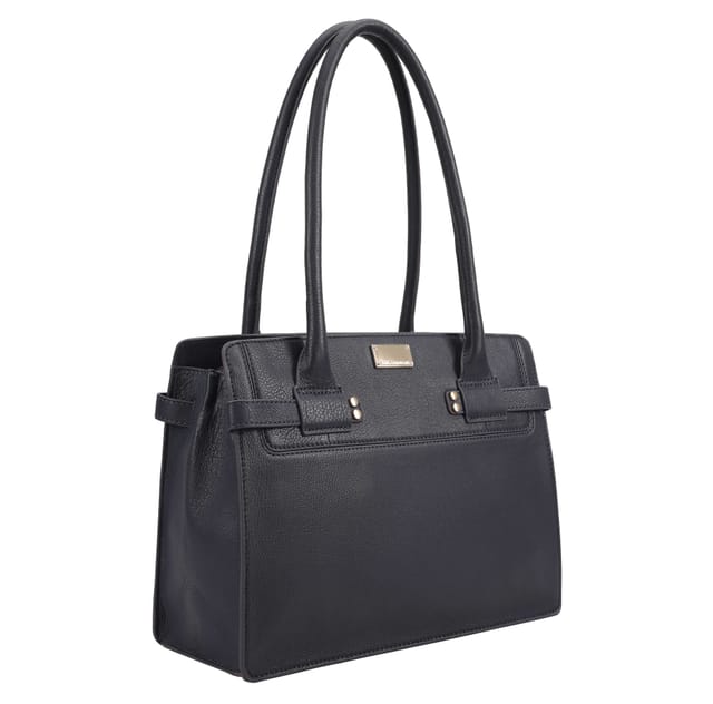 Paul Costelloe Paul Costelloe Women's Tirso Leather Shoulder Bag in Navy - 2