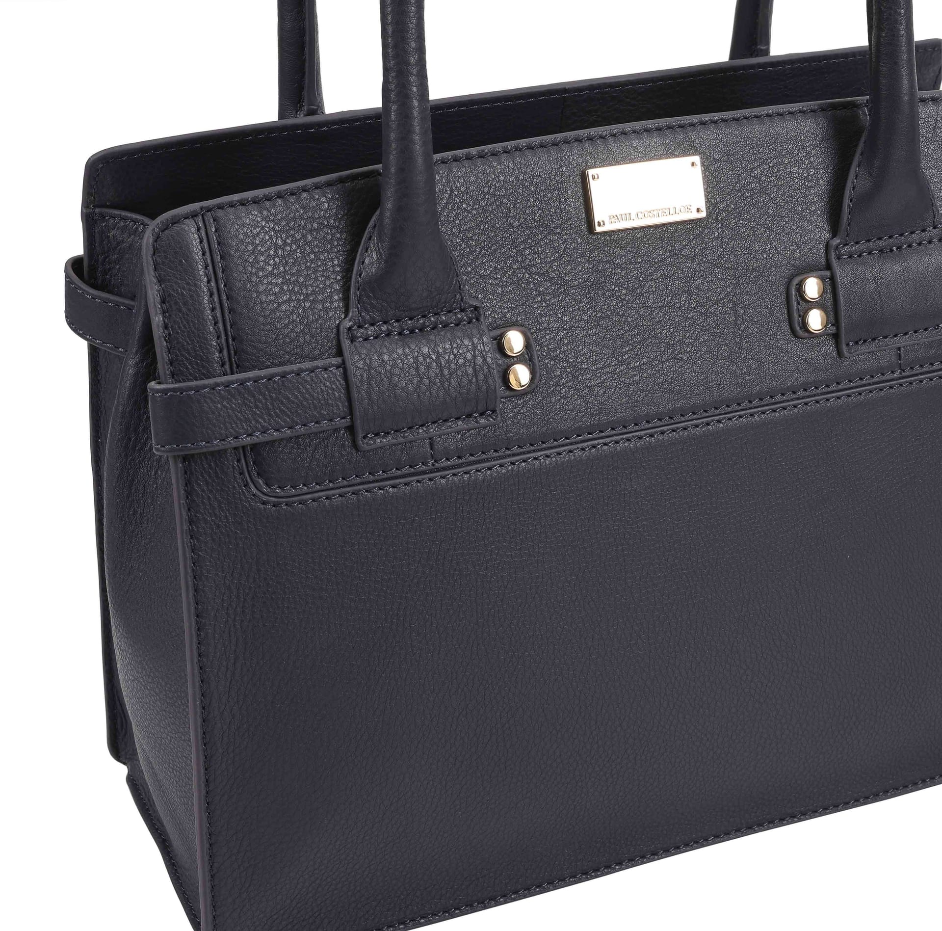 Paul Costelloe Paul Costelloe Women's Tirso Leather Shoulder Bag in Navy - 4