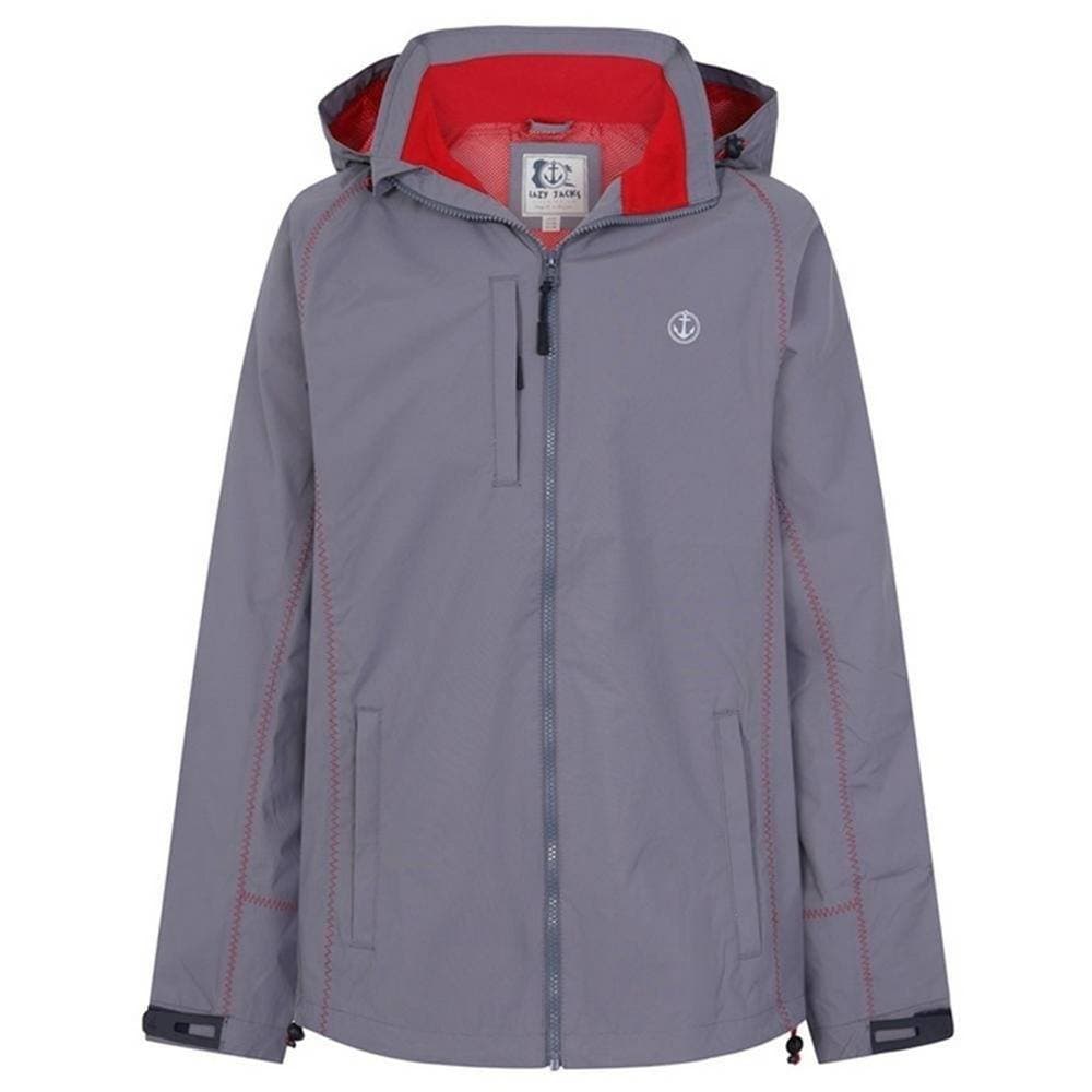 Lazy Jacks Lazy Jacks Men's Nylon Waterproof Jacket in Dark Grey