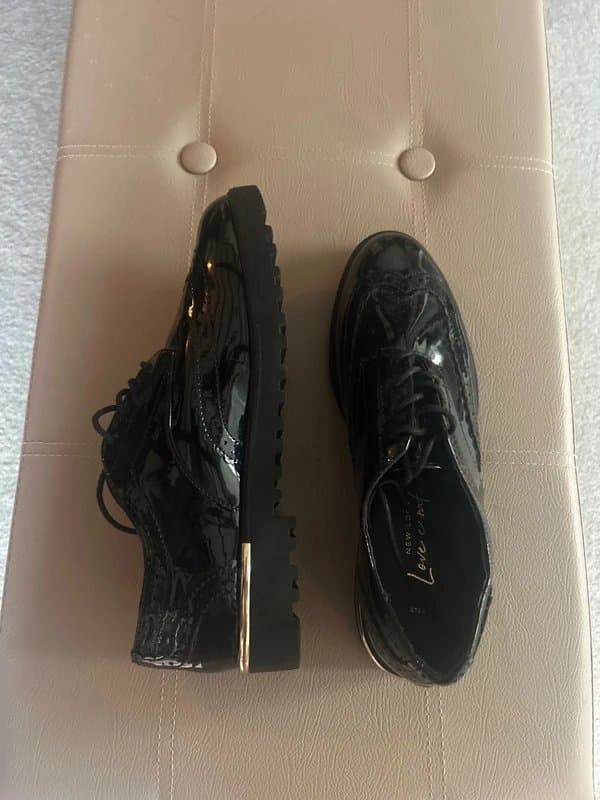 New Look Vegan Black Patent Shoes