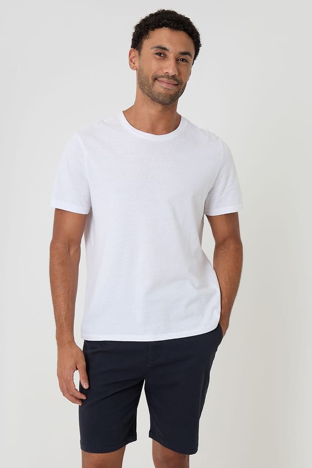 Threadbare Threadbare Men's Regular Fit Stretch Chino Shorts in Navy - 3