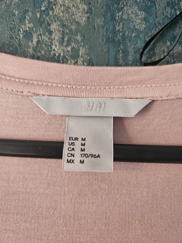 H&M H&M Powder Pink Pocket T-Shirt - Size M