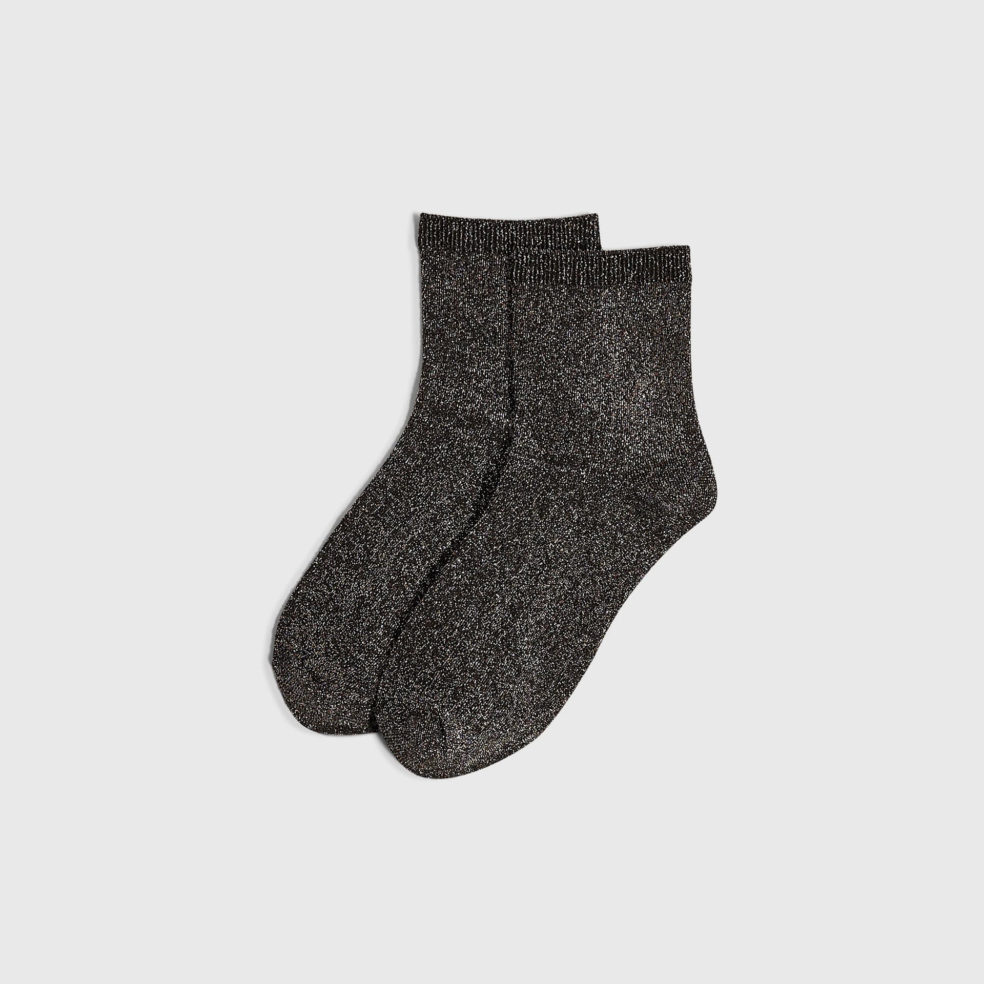 River Island River Island Womens Silver Glitter Socks