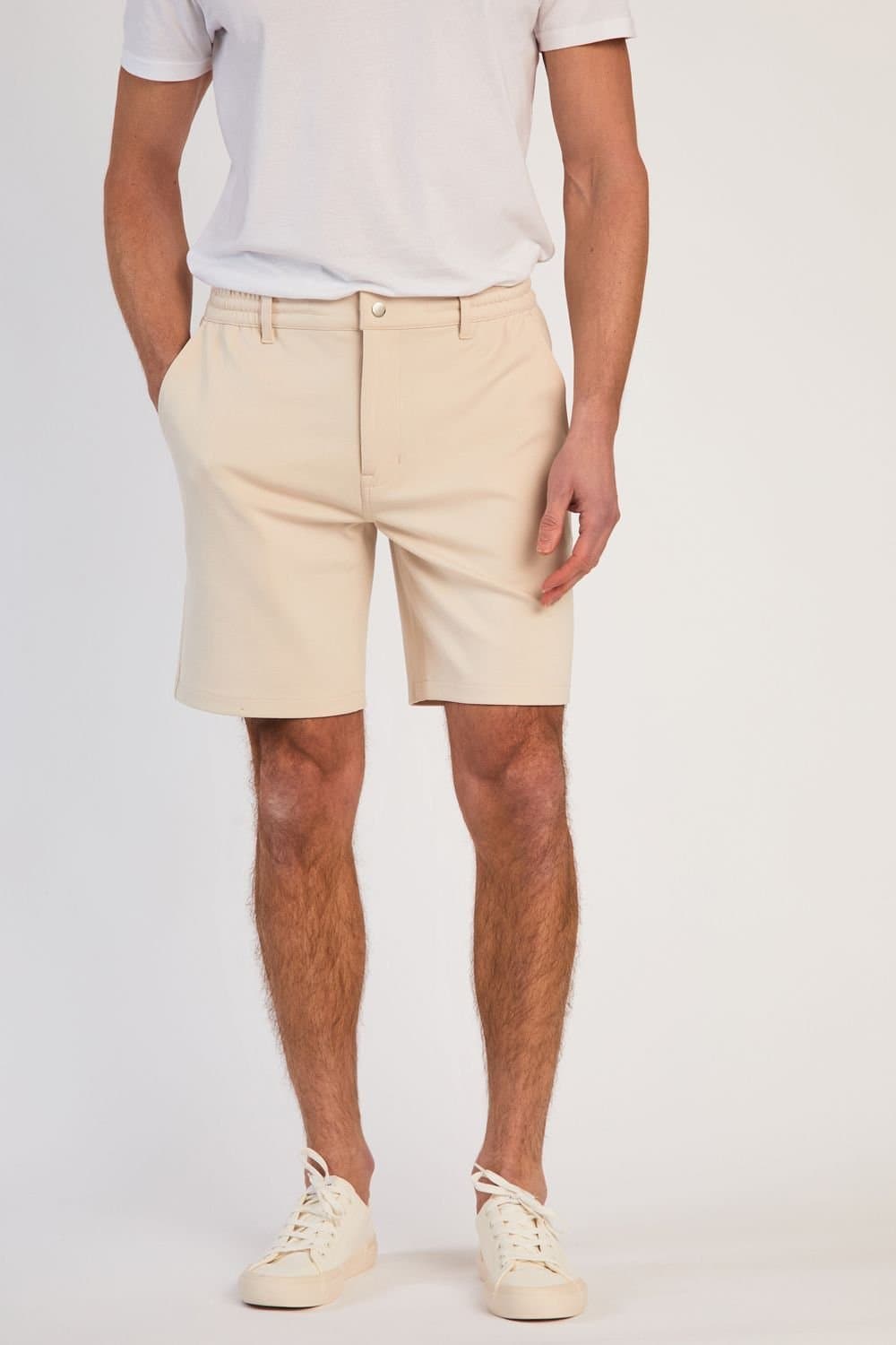 Tokyo Laundry Tokyo Laundry Men's Jersey Shorts with Drawstring in Natural
