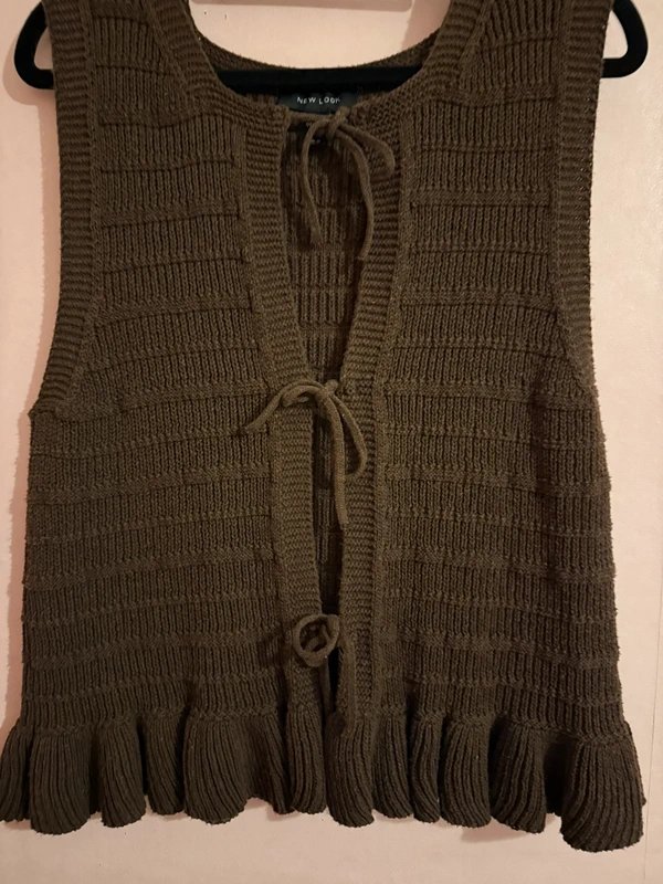 New Look Brown Knit waistcoat - 1
