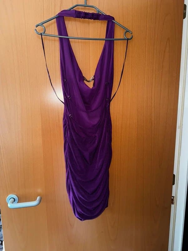 Bershka Ruched halter neck dress
