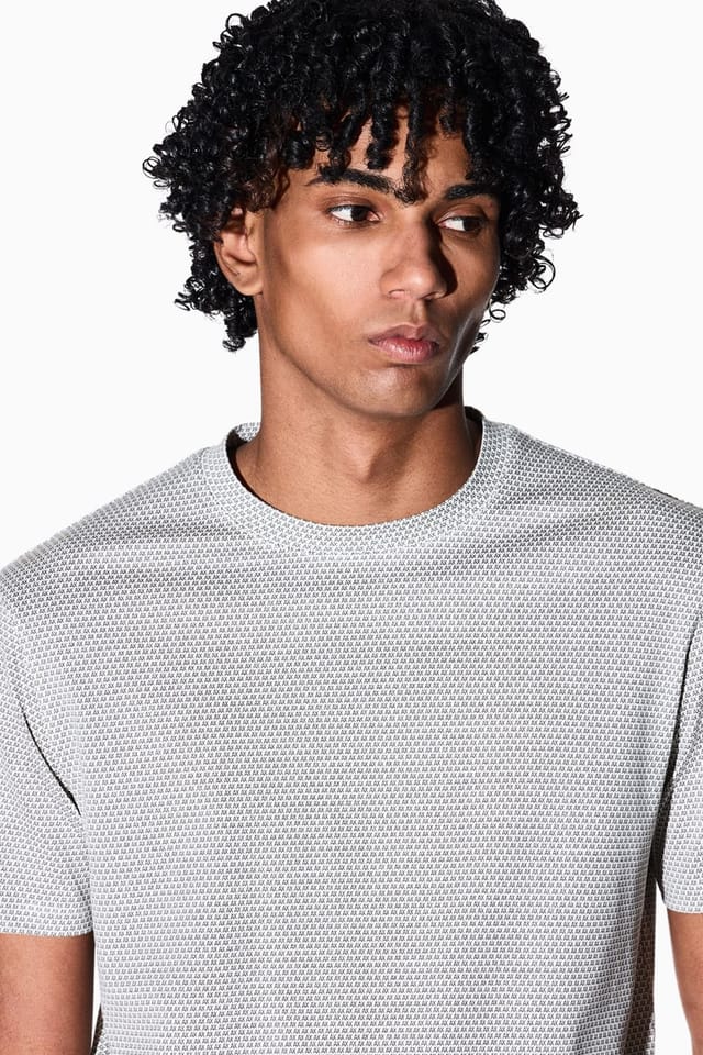 Armani Exchange Armani Exchange Men's Micro Logo Regular Fit T-Shirt Gun Metal in Grey - 2