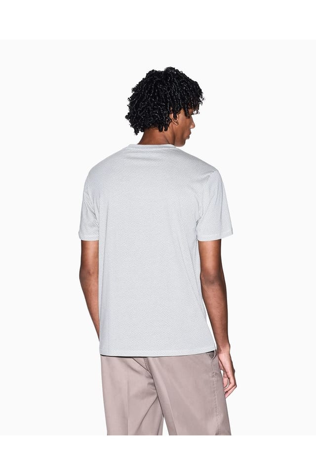 Armani Exchange Armani Exchange Men's Micro Logo Regular Fit T-Shirt Gun Metal in Grey - 3