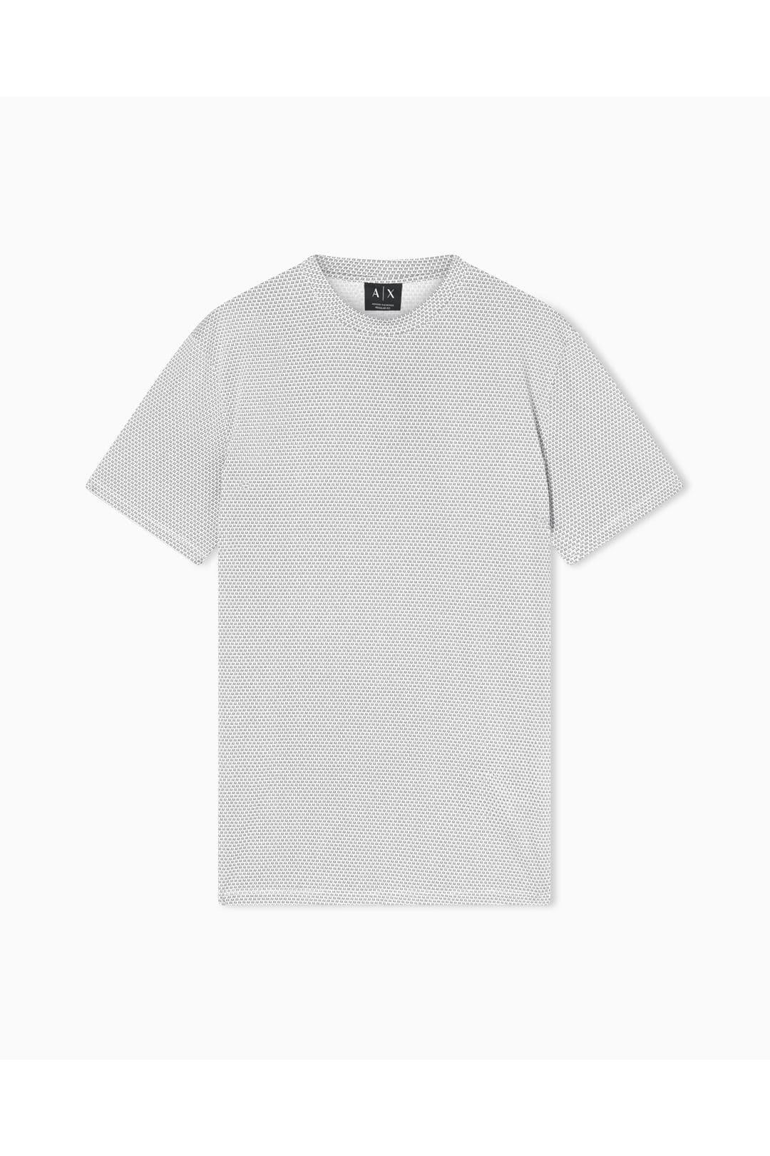 Armani Exchange Armani Exchange Men's Micro Logo Regular Fit T-Shirt Gun Metal in Grey - 4