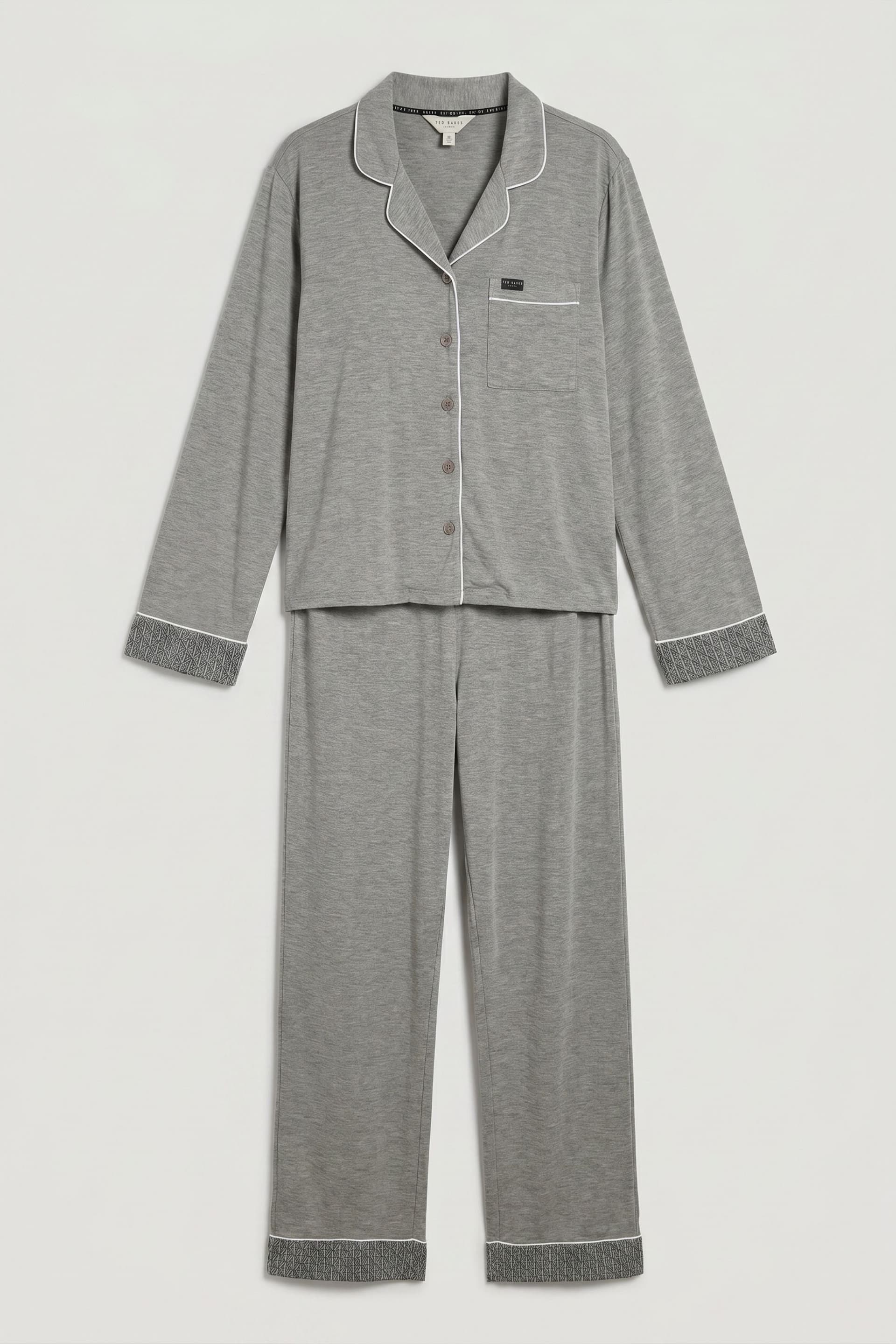 Ted Baker Ted Baker Women's Traditional Jersey Pj Set Grey Marl