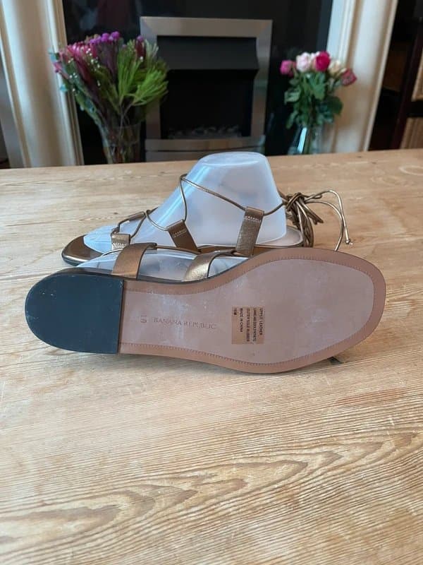 Banana Republic NEW! Banana Republic Leather Bronze Gladiator Sandals - UK 8