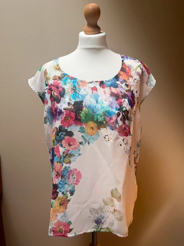 Topshop Ladies Topshop Floral Chiffon Sleeveless Top