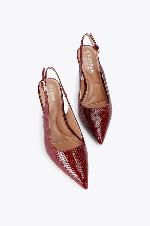 Carvela Carvela Women's 'Corletta Sling Court' Heels in Dark Red - 2