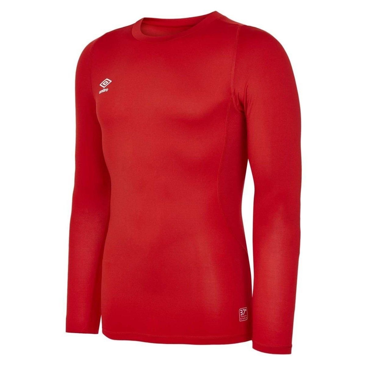 Umbro Umbro Men's Core Crew Neck Long-Sleeved Base Layer Top in Scarlet - 3