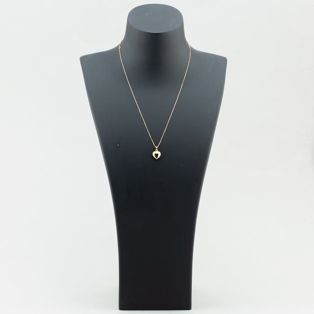 T.H.Baker T.H.Baker Women's 9ct Yellow Gold Polished 3D Heart Necklace GP2261 - 2