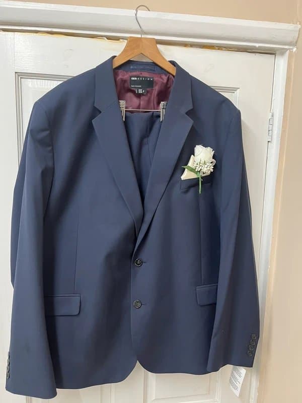 ASOS RETAIL £85 ASOS Navy Slim Suit Set – Jacket + Trousers – New With Tags