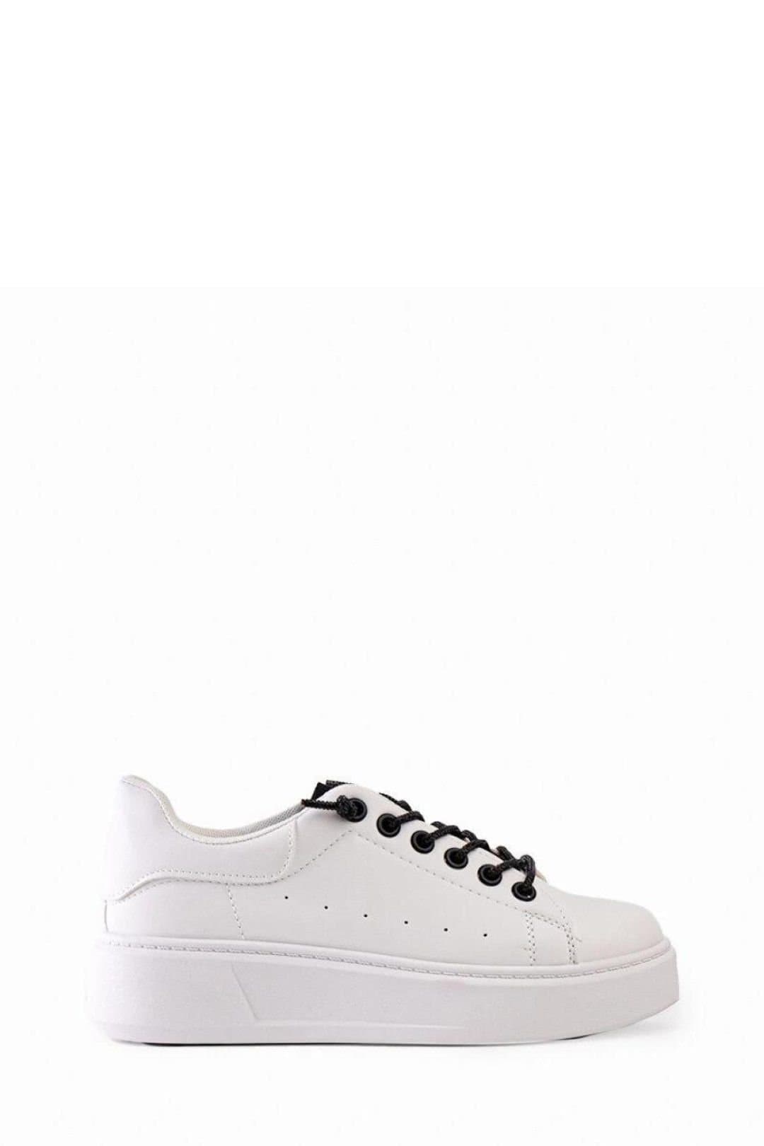 Love Lace Love Lace Women's White Sneakers with Lace-Up Closure