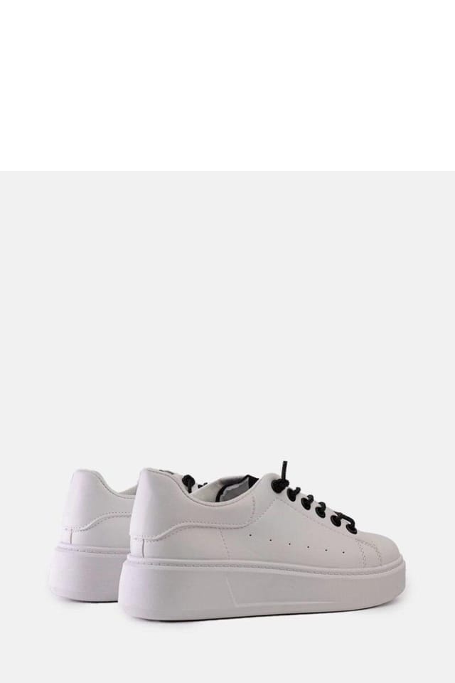 Love Lace Love Lace Women's Sport Shoes White Sneakers Lace Up Rubber Sole by Asmait Adida - 2