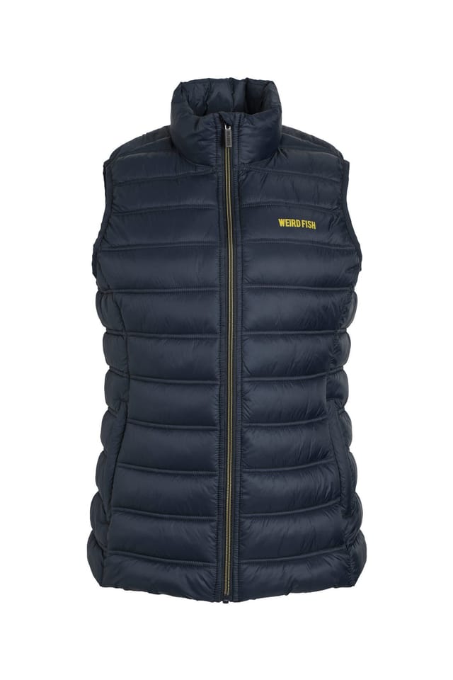 Weird Fish Weird Fish Women's Atissa Lightweight Padded Gilet in Dark Navy - 2