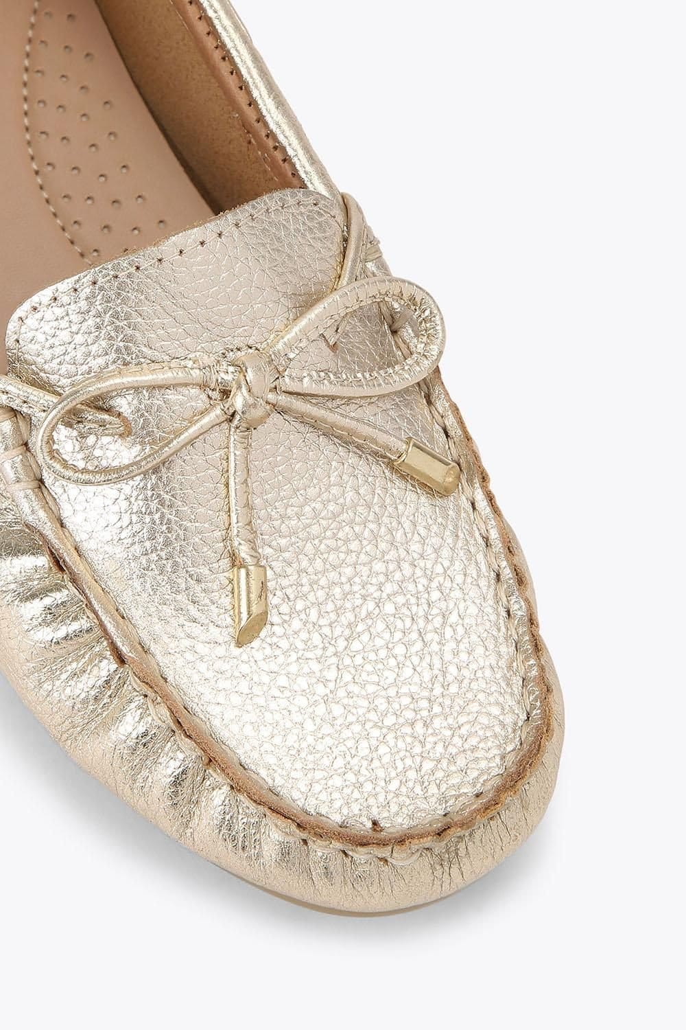 Carvela Carvela Women's 'Barca Loafer' Leather Flats in Gold - 4