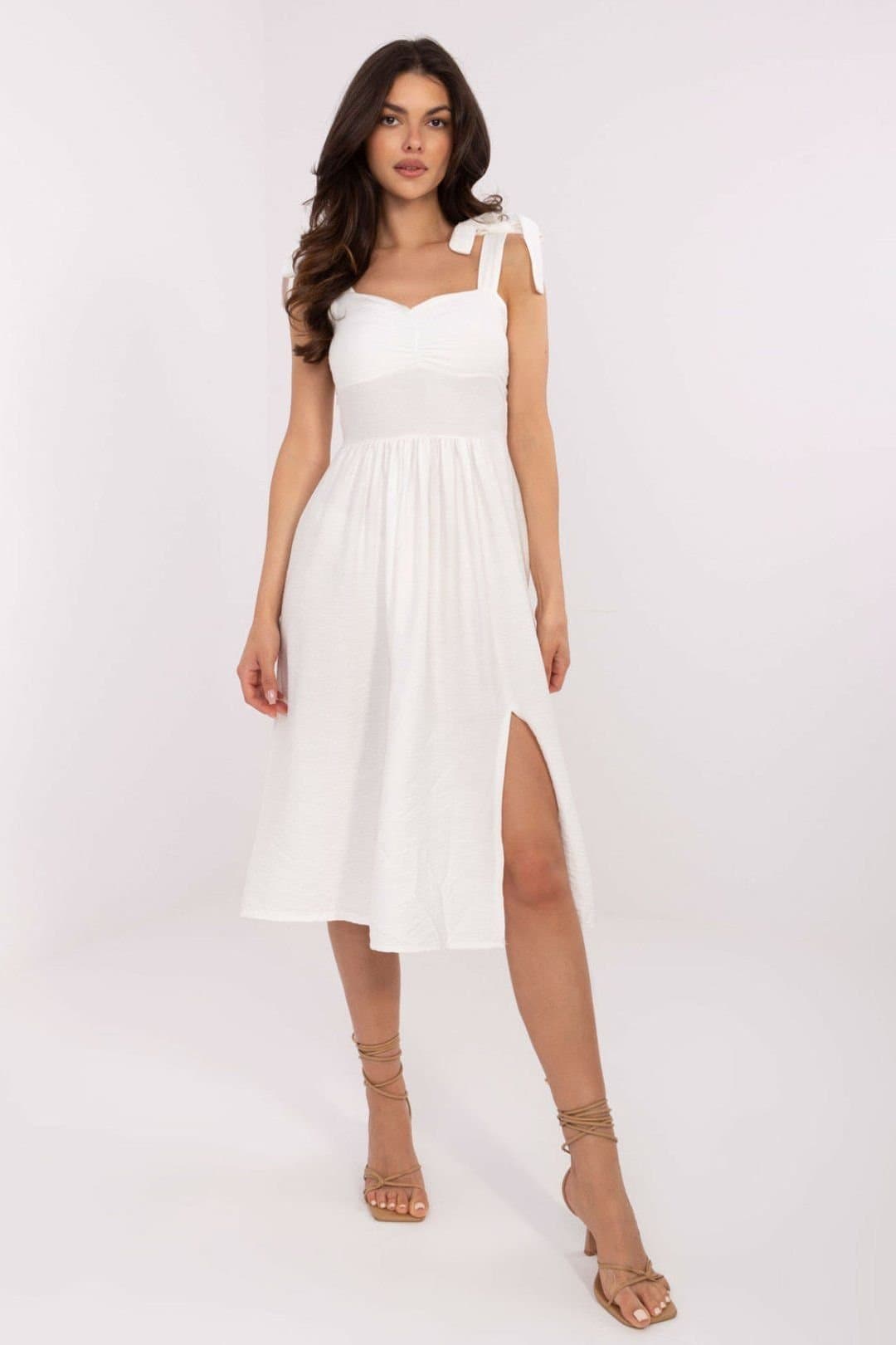 Love Lace Love Lace Women's Italy Style Summer Day Dress Viscose Nylon in White