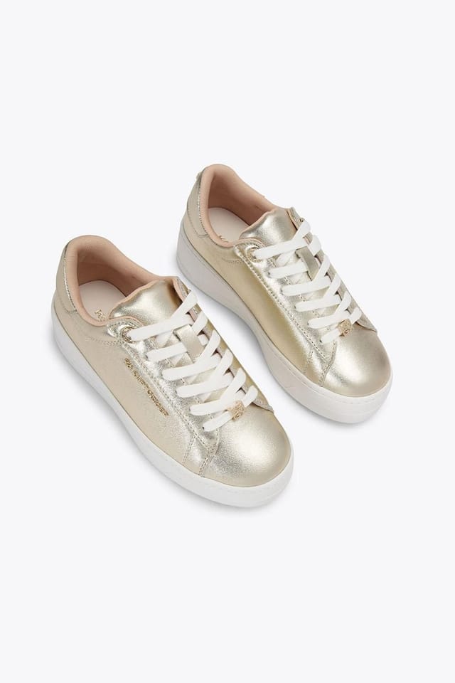 KG Kurt Geiger KG Kurt Geiger Women's 'Lou' Leather Trainers in Gold - 2