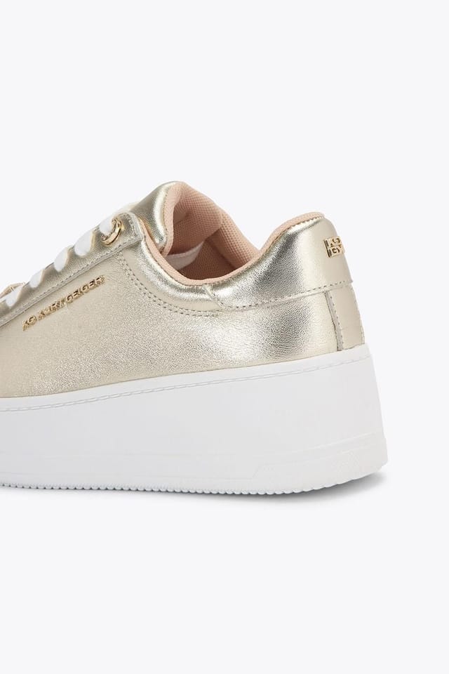 KG Kurt Geiger KG Kurt Geiger Women's 'Lou' Leather Trainers in Gold - 3