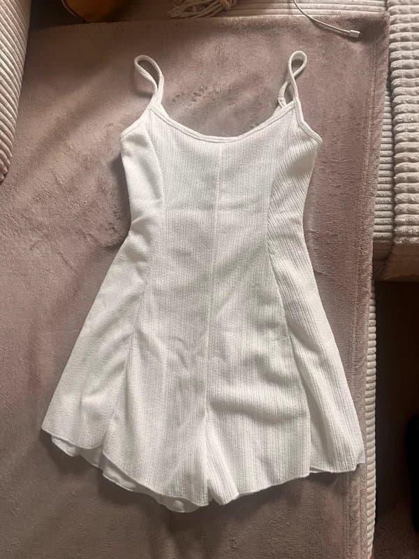 Bershka Bershka white mini dress/jumpsuits size XS