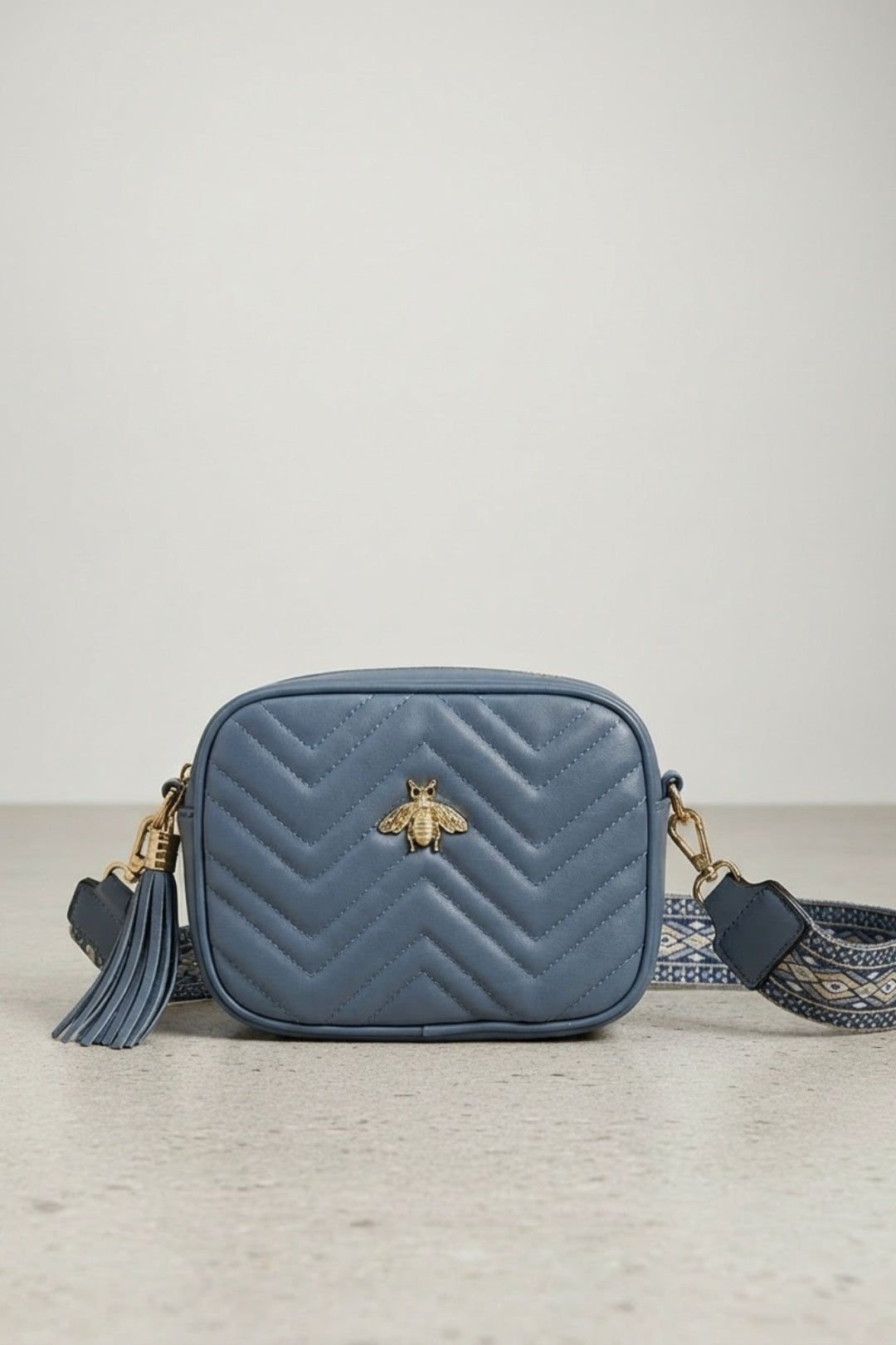 SVNX SVNX Women's Bee Embellished Camera Bag in Blue - 2