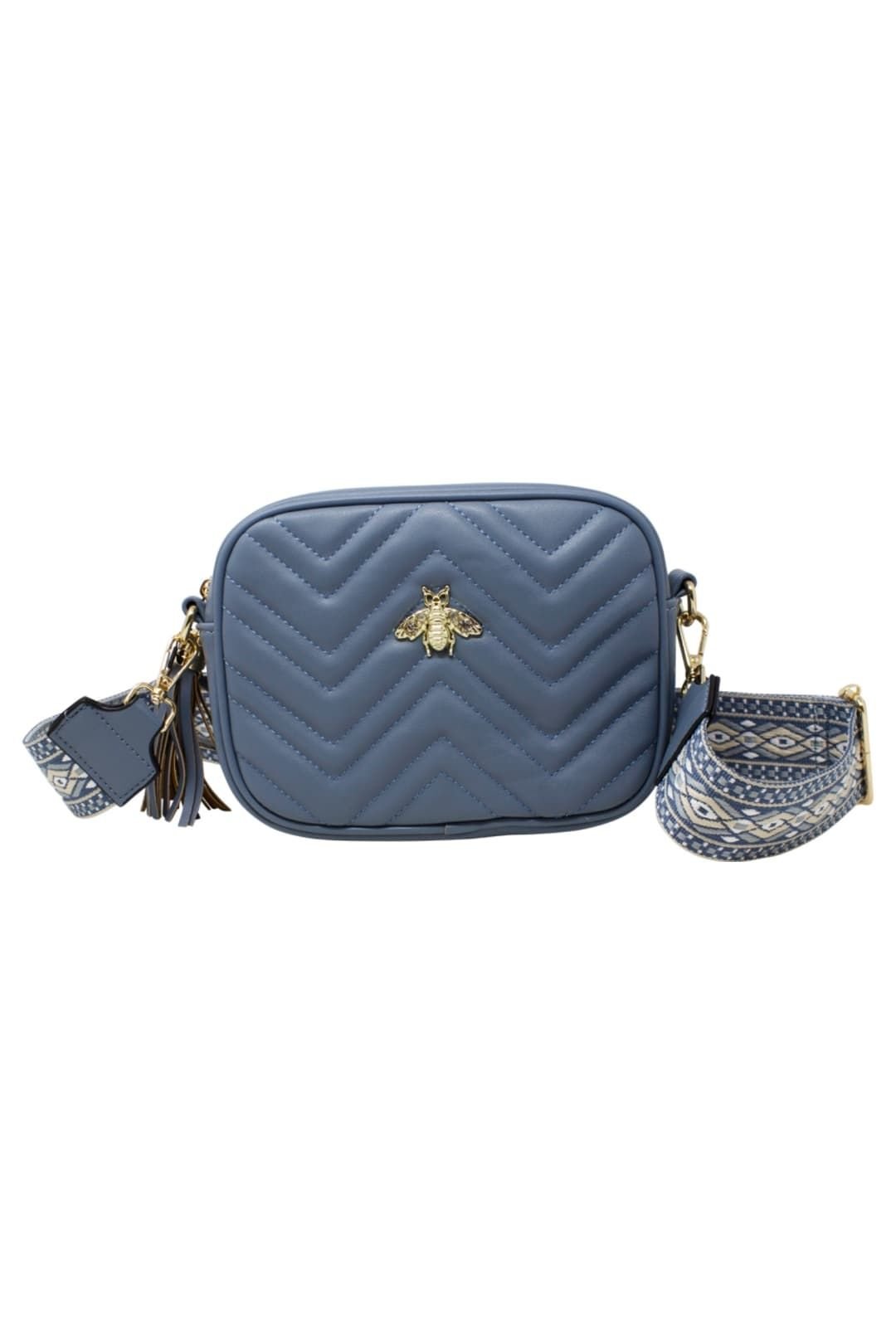 SVNX SVNX Women's Bee Embellished Camera Bag in Blue - 3