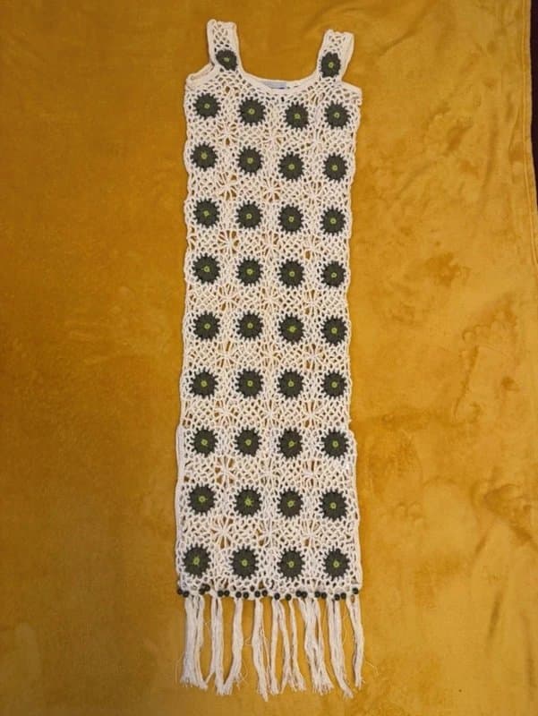 Reclaimed Vintage Reclaimed Vintage crochet midi dress with flowers