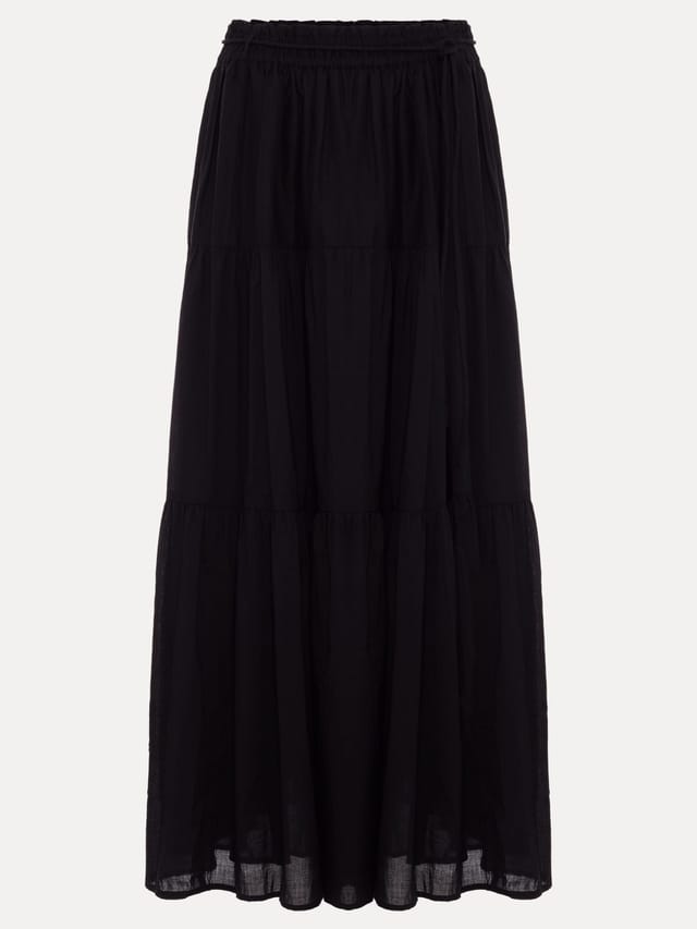Phase Eight Phase Eight Women's Alva Cotton Maxi Skirt in Black - 2
